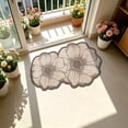 thumbnail image 3 of Floral Diatomaceous Earth Bath Mat, Quick Dry Bathroom Rug, 16 x 24 Inch French Floral Floor Mat for Shower Sink Vanity and Entryway, Absorbent Layered Surface with Scalloped Outline, 3 of 8