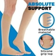 thumbnail image 5 of Wide Calf Men and Women Compression Socks for Swelling 20-30mmHg Beige, 3XL, 5 of 9