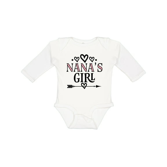 Inktastic Nana Girl Granddaughter Girls Long Sleeve Baby Bodysuit
