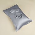 thumbnail image 6 of REGALWOVEN 1 Pcs Breathable Pillow Case with Envelope, Satin Pillowcases for Hair and Skin Dark Gray Queen, 6 of 7