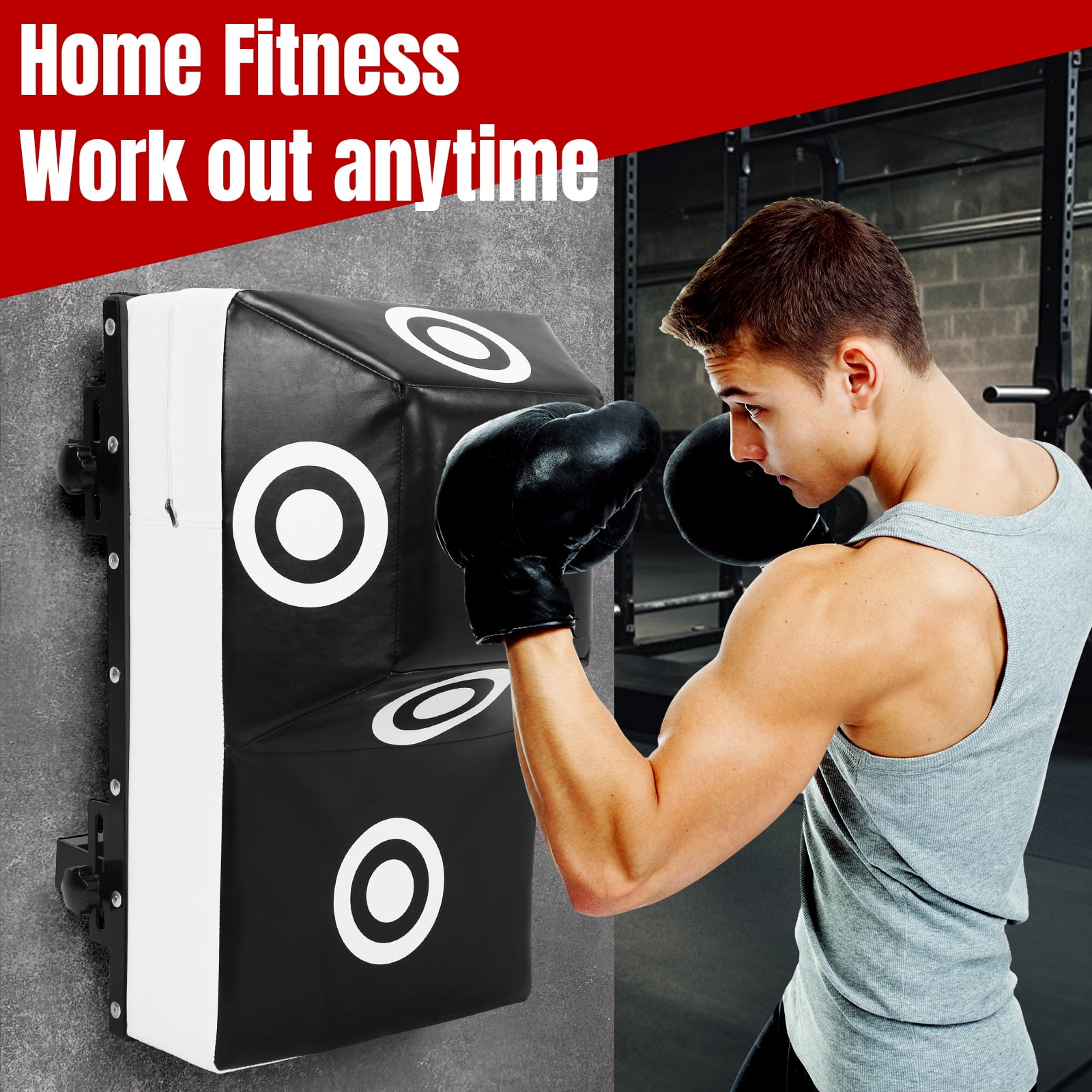 Denest Adjustable Sponge Boxing Training Pad, Black And White, 70x