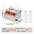thumbnail image 5 of KFFKFF Electrical Bottle Heater including Bottles, 0.57x2 Qt Business-grade Cheese Melter, Hot Chocolate Heater with 86-185℉ Adjustable Temperature, Dual Plastic Bottles for Nacho Cheese, 5 of 9