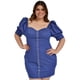 thumbnail image 1 of Vestido mini de mezclilla L'ATISTE Tallas Extras 51827 azul 44, 1 of 6
