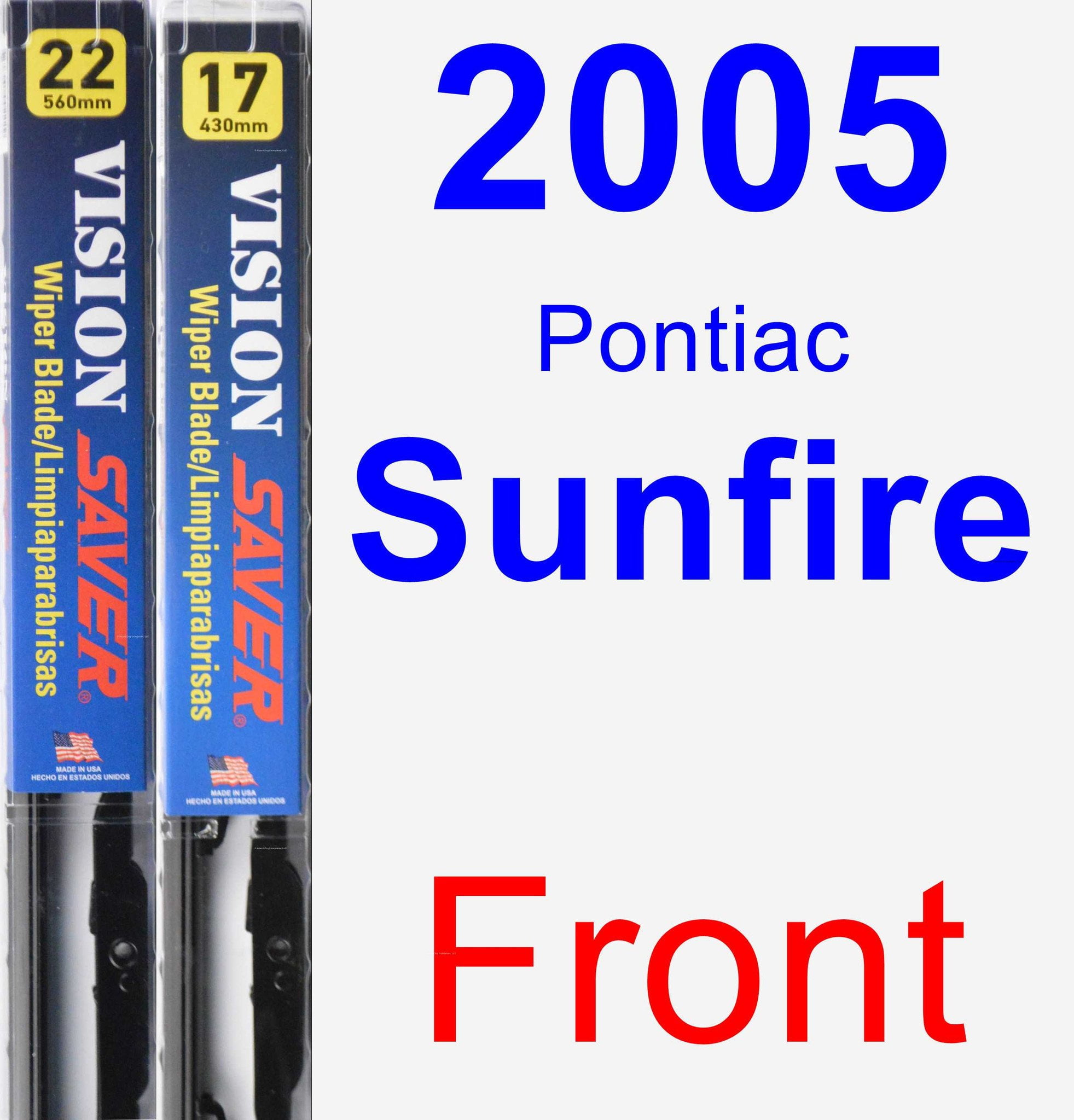 2005 Pontiac Sunfire Wiper Blade Set/Kit (Front) (2 Blades) Vision