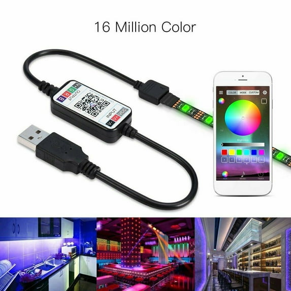 3M 5050 RGB Waterproof LED Strip Light SMD Kit Bluetooth WiFi Phone Controll