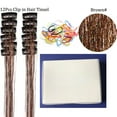 thumbnail image 2 of Brown Clip in Hair Tinsel Extensions Pack of 12 Pcs 24 Inch Glitter Heat Resistant Party Dazzle Fairy Hair Accessories Strands Kit(Brown, 24Inch 12Pcs), 2 of 7