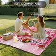 thumbnail image 4 of Valentine's Day Outdoor Rug for Patio/Deck/Porch, Non-Slip Large Area Rug 5 x 7 Ft, Watercolor Gnomes Roses Love Romantic Indoor Outdoor Rugs Washable Area Rugs, Reversible Camping Rug Carpet Runner, 4 of 8