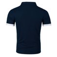 thumbnail image 5 of Akiihool Polo Tees for Men Men's Short Sleeve Solid Stretch Cotton Pique Polo Shirt for Summer (Navy,XXXL), 5 of 5