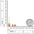 thumbnail image 2 of Gem Stone King 1.66 Ct Oval Orange Sapphire White Diamond 10K Yellow Gold Pendant and Earrings Jewelry Set, 2 of 3