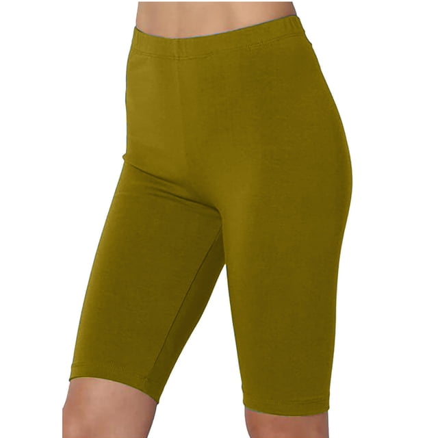 LVHAOGJOB Shorts for Women Tummy Control Plus Size Yoga Shorts Solid Athletic Fitness Ladies High Waist