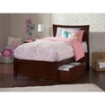 thumbnail image 6 of Metro Twin XL Platform Bed with Flat Panel Foot Board and 2 Urban Bed Drawers in Walnut, 6 of 7