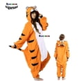 thumbnail image 4 of Pijama de una pieza con diseño de tigre blanco para mujer, pijama de una pieza con diseño de Animal, disfraz de Cosplay para hombre, ropa de dormir de Halloween para mujer, Kigurumi de mapache, 2021, 4 of 4
