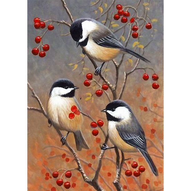 Taladro diamante pintura (DF3341) 5D DIY completo primavera pájaros punto de cruz bordado Kit 20X30cm Hugtrwg Para estrenar