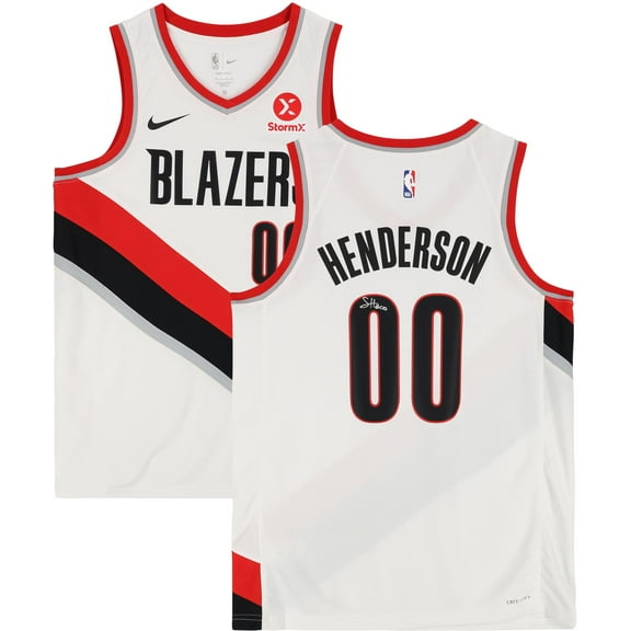 Scoot Henderson Portland Trail Blazers Autographed White Swingman Jersey - Fanatics Authentic Certified