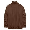 thumbnail image 4 of Womens Oversized Sweatshirt for Women Quarter Button Henley V Neck Long Sleeve Pullover Fall Casual Loose Fit Pullover Sweatshirts for Women Fashion Tops S-2XL Light Brown L, 4 of 4