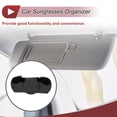 thumbnail image 3 of Funda para gafas de sol de coche Unique Bargains con soporte magnético universal para visera de coche, ante negro 7.09"x3.15" 1 pieza, 3 of 7