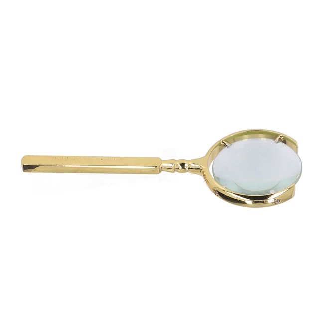 EOTVIA Handheld Magnifier Reading Magnifying Glass Metal Handle For Map Newspaper Seniors Gifts Golden,Handheld Magnifier,Reading Magnifier