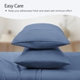 thumbnail image 4 of Luxclub Cooling Pillow Cases 2 Pack, Wrinkle Free with Satin Trim, Silky Soft Hotel Bedding, Machine Washable, Oxford, Queen Size, 4 of 8