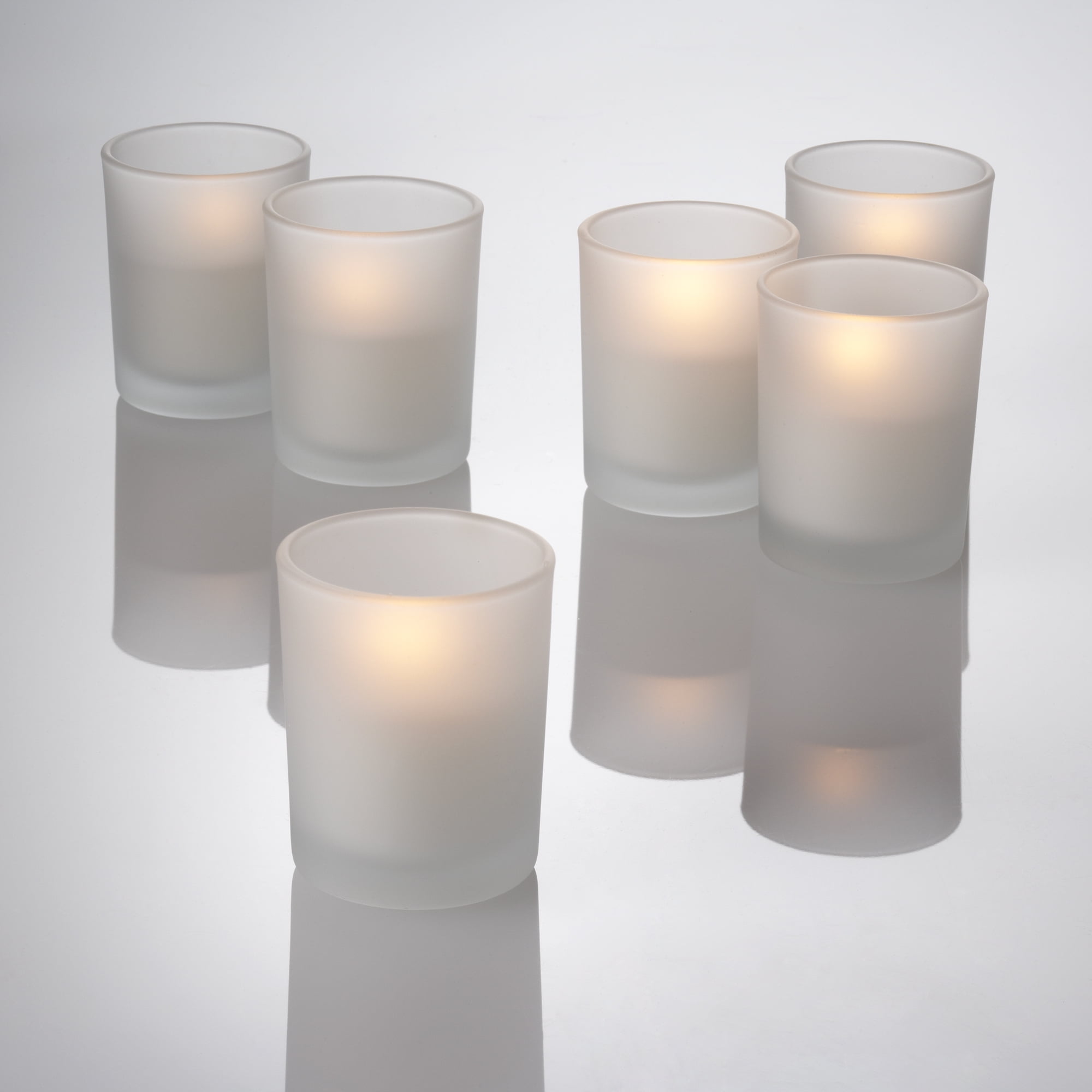 frosted candle holder