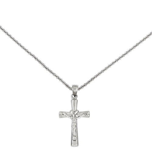 ONLINE - 14kt White Gold Reversible Crucifix/Cross Pendant - Walmart.com
