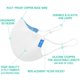 thumbnail image 2 of Mascarilla facial de tela Dr. Sayzer, reutilizable, 3 capas, lavable, blanca, 2 of 9