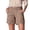 284Brown1264, variant on CAIVO Women Plus Size Shorts Regular Hiking Shorts With Pocket Summer Casual Sports Shorts Soft Outdoor Work Solid Color Bottoms