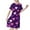 Multicolor 10, variant on LIaqionyy Girls Summer Pajamas Dresses Casual Short Sleeves Crew Neck Knee Length Nightgowns Kids Soft Comfy House Dress