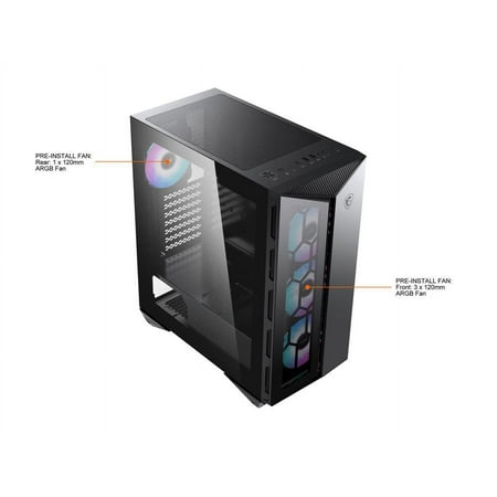 MSI - MPG GUNGNIR 110R ATX Mid-Tower Case - Black