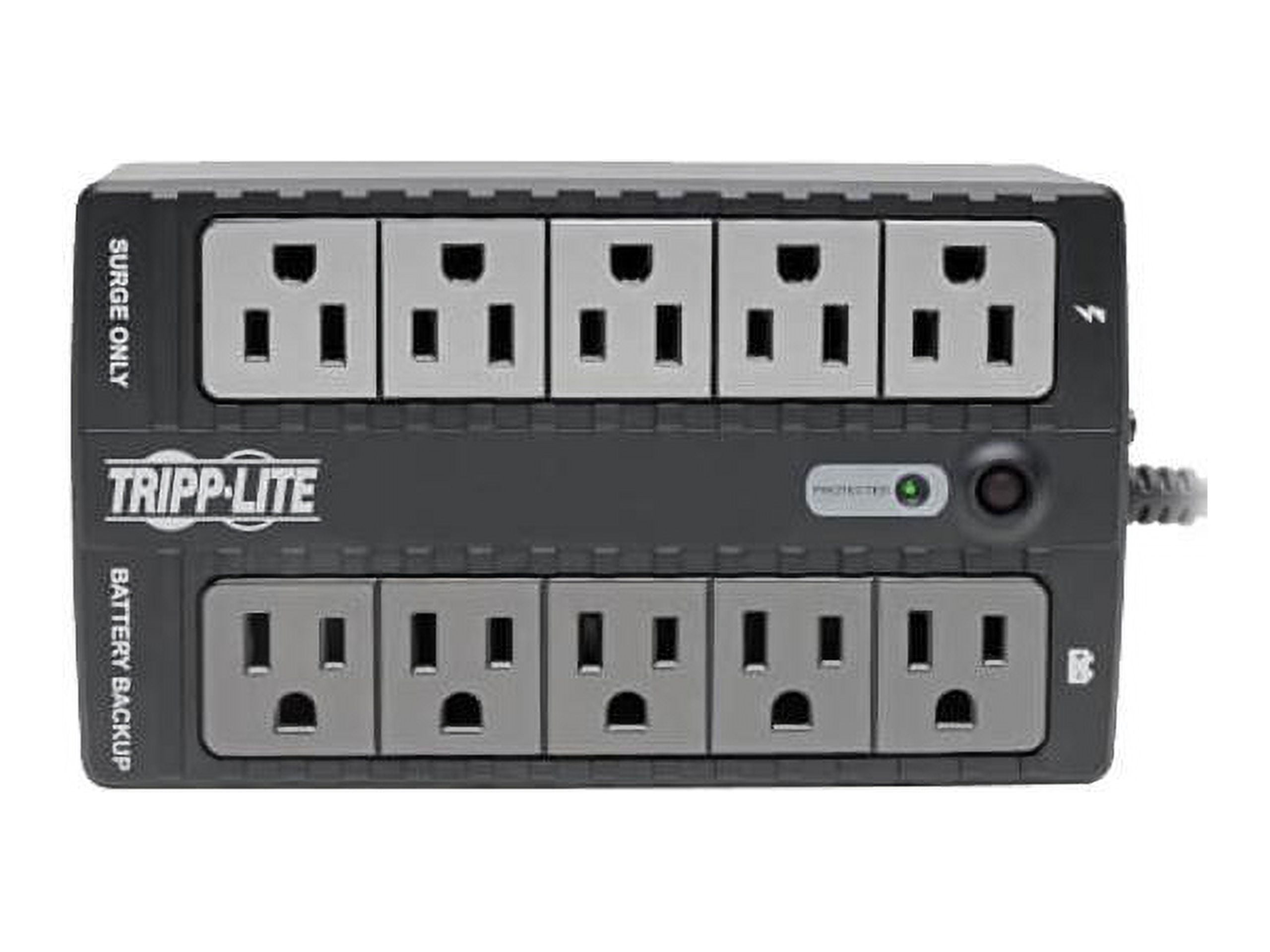 Tripp Lite Internet Office 120V 600VA 300W Standby UPS, Ultra-Compact Desktop, USB
