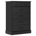 6 Drawer Dresser Industrial Tall Chest of Drawers Storage Tower for