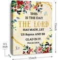 thumbnail image 2 of This is The Day The Lord Has Made Psalm 118:24 Canvas Wall Art,Bible Verse Scripture Canvas Painting Prints for Christian Home Bedroom Office Church Religious Wall Decor, 2 of 6