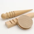 thumbnail image 3 of Pulidor de madera para bordes de cuero 3 en 1, bruñidor de madera de varios tamaños para pulir cuero, artesanía de cuero, herramienta de trabajo manual DIY (juego 3 en 1), 3 of 5