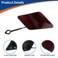 thumbnail image 4 of Tapa de gancho de remolque del parachoques delantero de Unique Bargains en rojo oscuro para Mercedes-Benz Clase C W204 2011-2014 No.A2048850526, 4 of 6