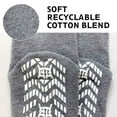 thumbnail image 3 of AMITOFO 4 Pairs Non Slip Grip Socks - Ideal for Yoga, Pilates, Hospital Use - Men & Women's Crew Sticky Gripper Socks (Size 10-13), 3 of 9