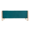 thumbnail image 2 of Manhattan Comfort Trillium 3-Piece Velvet Sofa Set in Teal Blue/Rose Gold, 2 of 9
