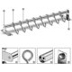 thumbnail image 3 of Stainless Steel Wall Mounted Kitchen Rail with 8 Removable Hooks, Space Saving Utensil Storage Organizer, 3 of 4
