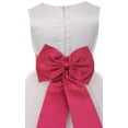 thumbnail image 3 of Toddler Girl Satin Customizable Big Bow Communion Wedding Flower Girl Dress Black 2 KD 411 WT BNY Corner, 3 of 3