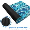 thumbnail image 6 of "Non-Slip Rubber Base Gaming Mouse Pad XL - Japanese Blue and White Wave Design, Stitched Edges - Extended Large Mice Pad for Gamers, 31.5 X 11.8 Inch", 6 of 7