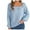 Light Blue, variant on Herrnalise Women's Cable Cropped Sweater Long Sleeve Crewneck Pullover Knit Jumper Top White,S