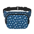 thumbnail image 1 of Fotbe Cartoon Geese With Xmas Cangurera Cuadrada con Estampado de Doble Capa, Bolsa de Cintura Ajustable Mini para Hombres y Mujeres, 1 of 9