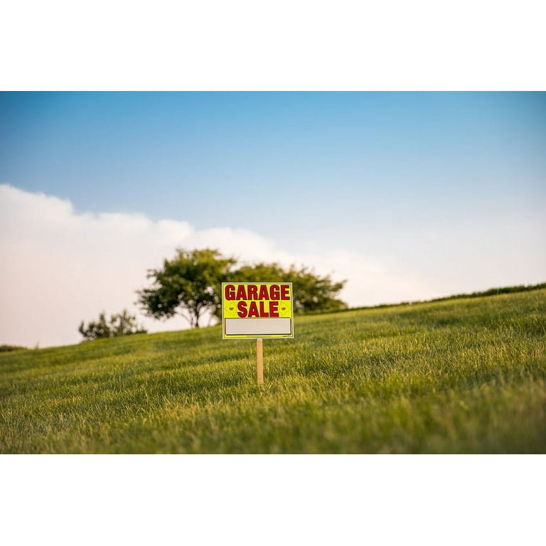 Sunburst Systems 3610 Yellow Laminated Cardboard Garage Sale Sign
