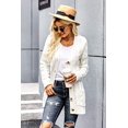 thumbnail image 2 of Women's Cable Knit Long Sleeve Sweater Button Open Front Cardigan Loose Outerwear with Pocket, 2 of 8