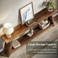 thumbnail image 7 of Tribesigns 70.9" Extra Long Sofa Table, Wood Console Table Behind Couch for Living Room, Dark Walnut, 7 of 7