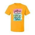 thumbnail image 2 of Wild Bobby, Be Yourself Everyone Else Is Taken Artistic Watercolor Pop Culture Men's Graphic T-Shirt, Gold, 2XL, 2 of 3