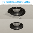 thumbnail image 2 of 4 Pack 5CCT Round Adjustable Trimless 4-Inch LED Gimbal Recessed Light, 15W 120V Dimmable Ceiling Canless Downlight with J-Box, 2700K/3000K/3500K/4000K/5000K Selectable, Black, 2 of 8