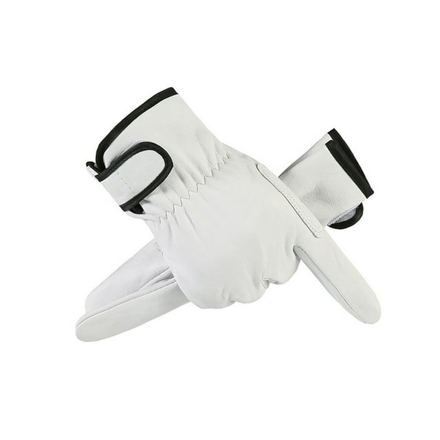 Gants de Travail en Cuir Protection Sécurité Soudure Jardin Sports Moto Gants Résistants à l'Usure code Moyen, Mode