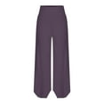 thumbnail image 4 of RYRJJ Wide Leg Palazzo Pants for Women - Casual Soft High Waist Lounge Pants Loose Comfy Flowy Dance Trousers(Gray,XXL), 4 of 6