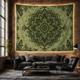 thumbnail image 6 of Floral Garden Mandala with Dominates Concentric Layers, Nostalgic Vintage for Botanical Art Lovers, Wall Decor, Valentine'S Day Gift, Tapestry Wall Hanging for Dorm and Living Room, 6 of 7