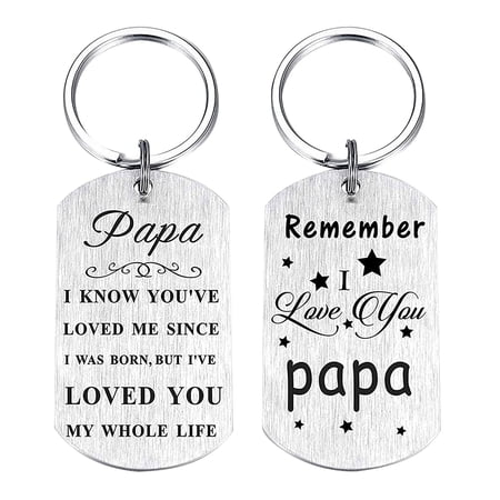 Wentin Reduced Keychains Dad/Mother/Papa/Grandma Birthday Gifts For Family Keychain Remember I Love You Dad Gifts Meaningful Dad Birthday Present From Daughter/Son