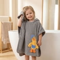 thumbnail image 6 of Hooded Towel Poncho Quick Dry Coral Fleece Bathrobe Super Soft Cotton Blend Absorbent Large Size Cartoon Goose Pattern for Beach Pool and Home Shower Use, 6 of 6